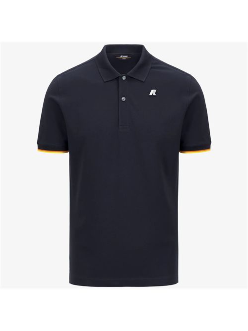 Polo uomo in cotone colore blu depth K-WAY | VINCENT K1125BWK89